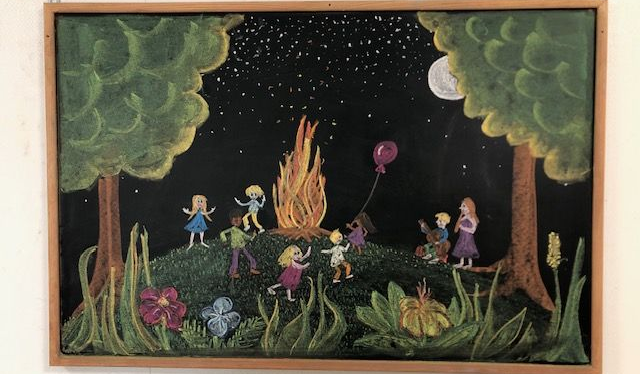 Krijtbordtekening Sint Jan