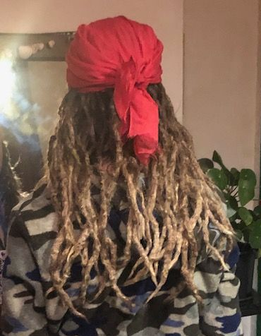 Piratenbandana met dreadlocks