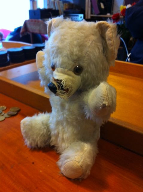 Beer heeft teveel knuffels gegeven met zijn neus