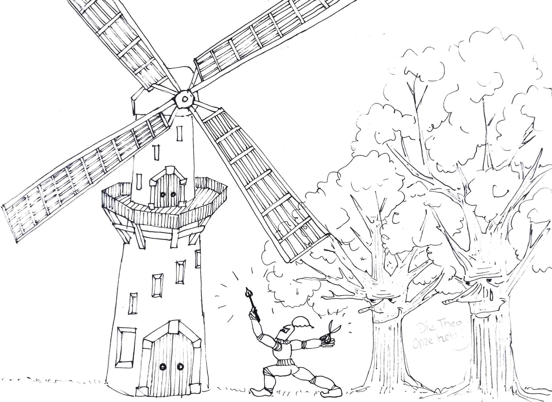 Illustratie Bomenridder