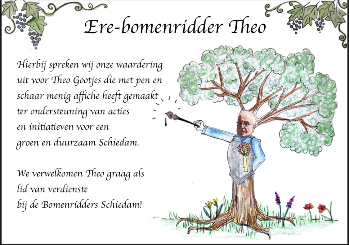 Oorkonde Bomenridders Schiedam