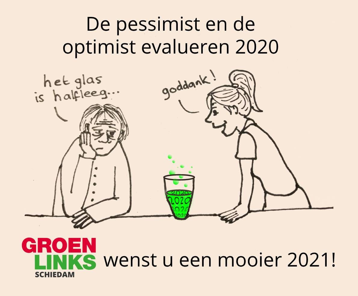 Nieuwjaarskaart GroenLinks Schiedam