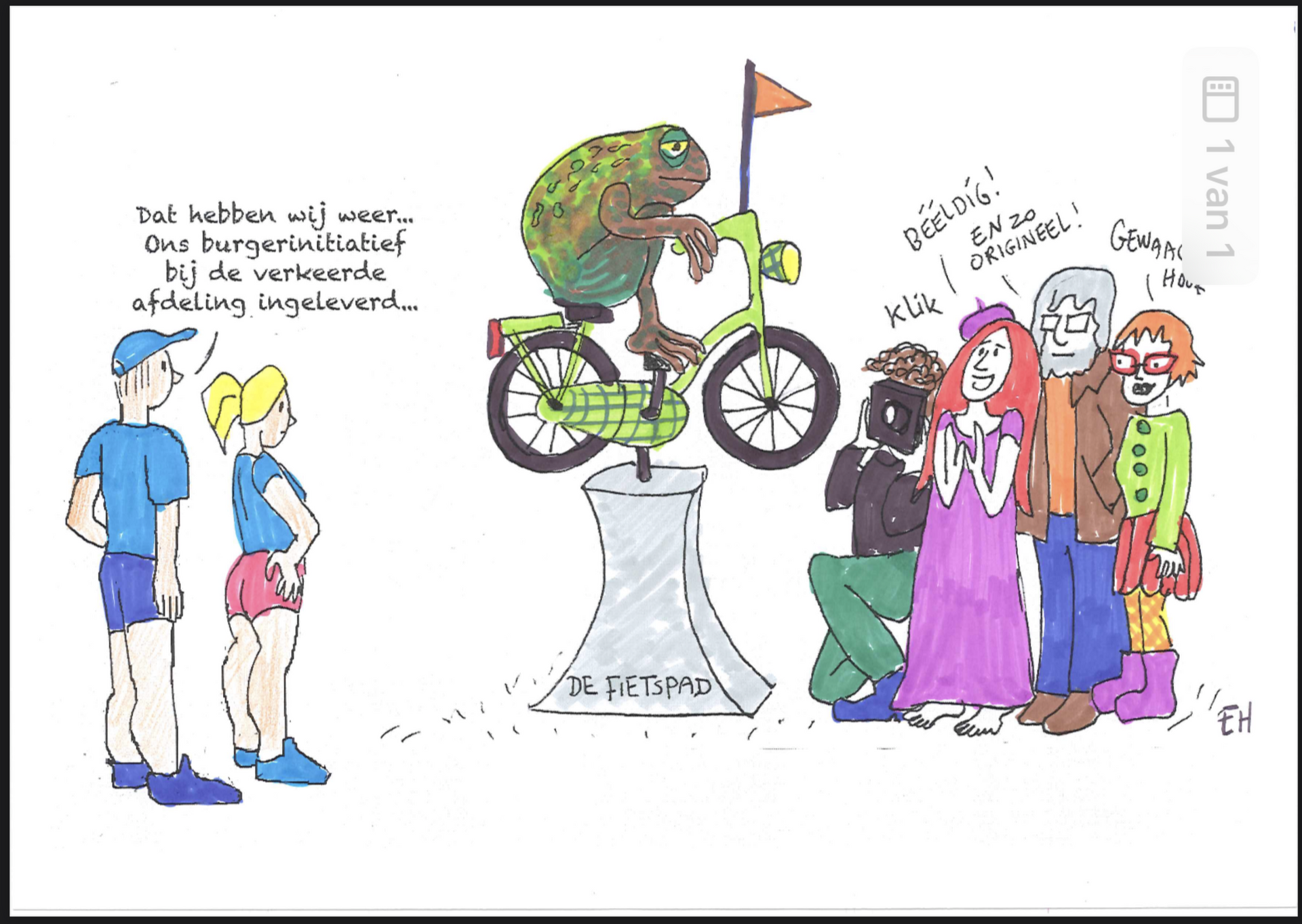 Cartoon in GroenLinks verkiezingsprogramma