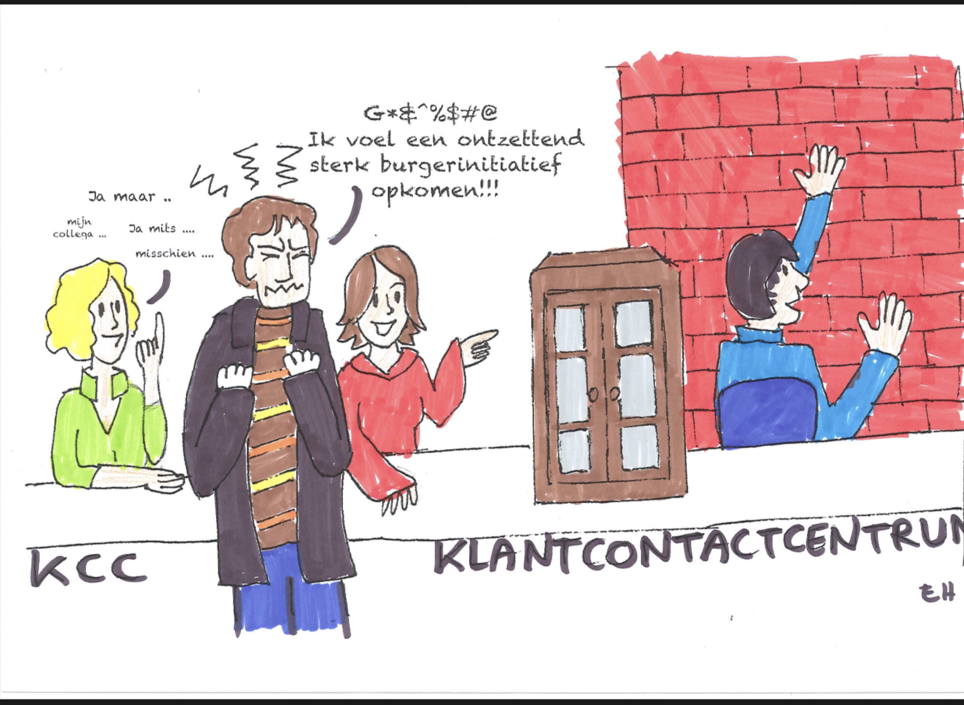 Cartoon in GroenLinks verkiezingsprogramma