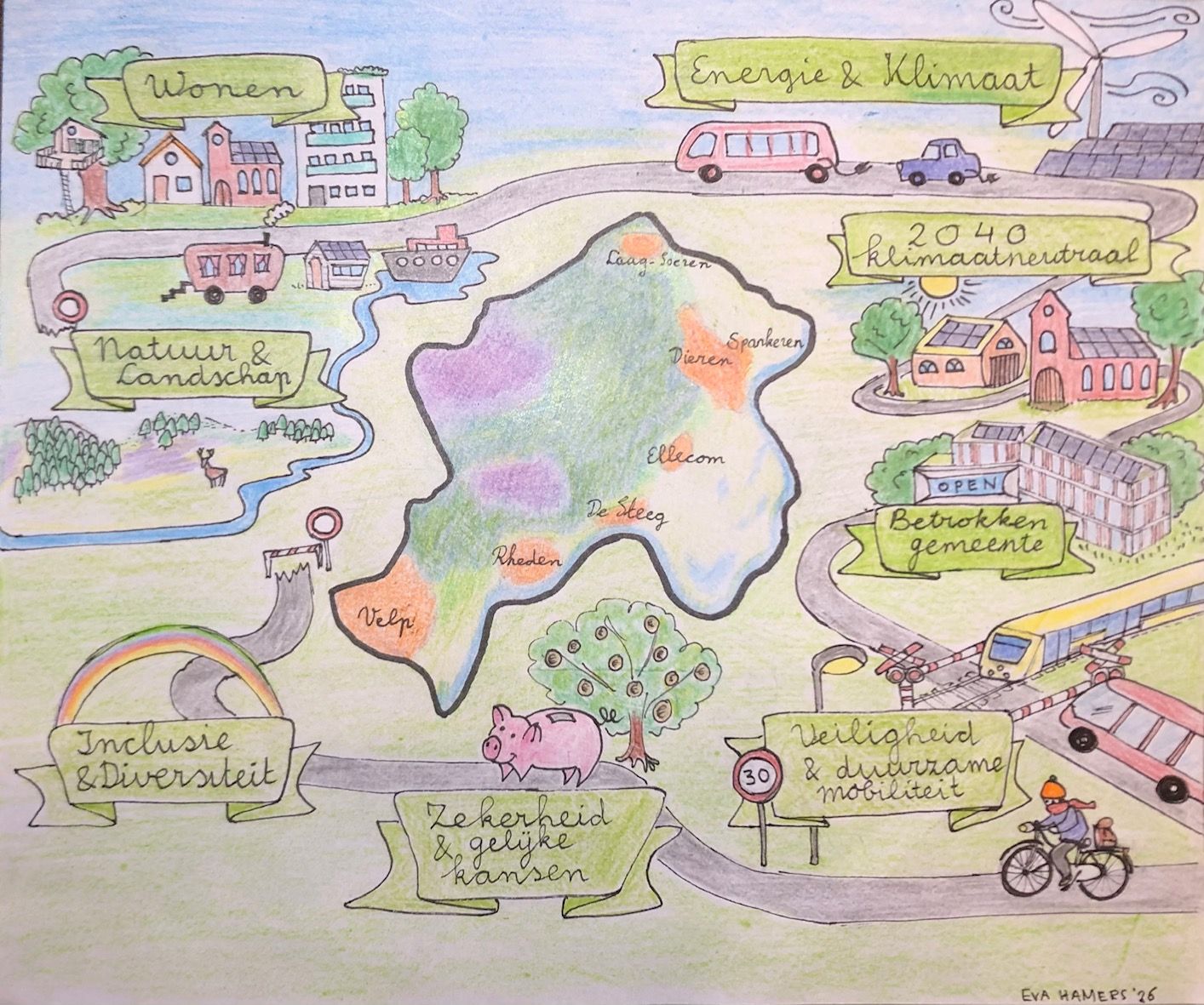 Illustratie verkiezingskrant 2026