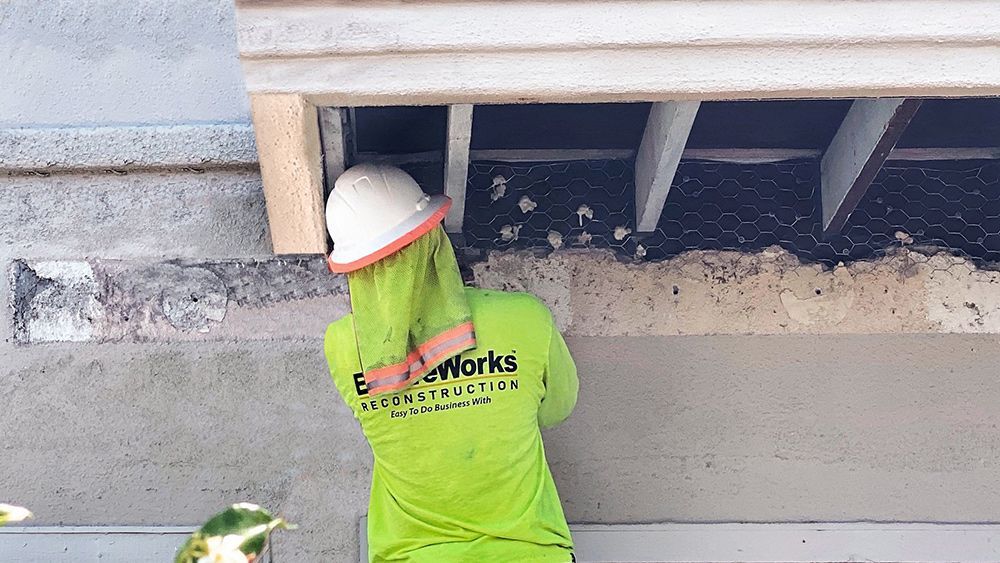 Man Performing Stucco & Masonry Repairs