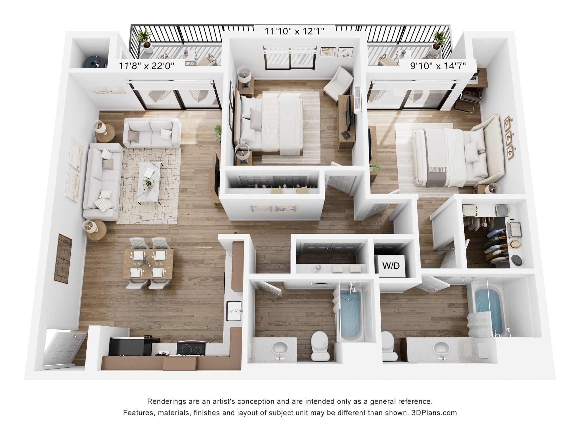 two bed floorplan