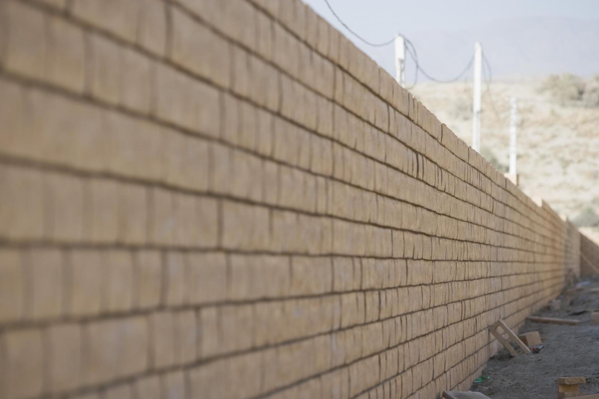 a retaining wall made of brick