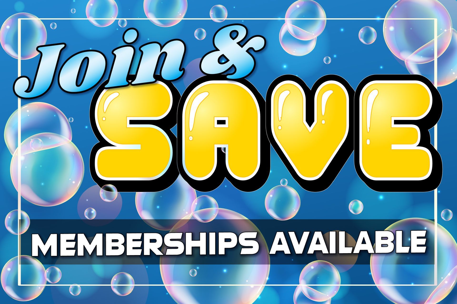 A sign that says join and save memberships available