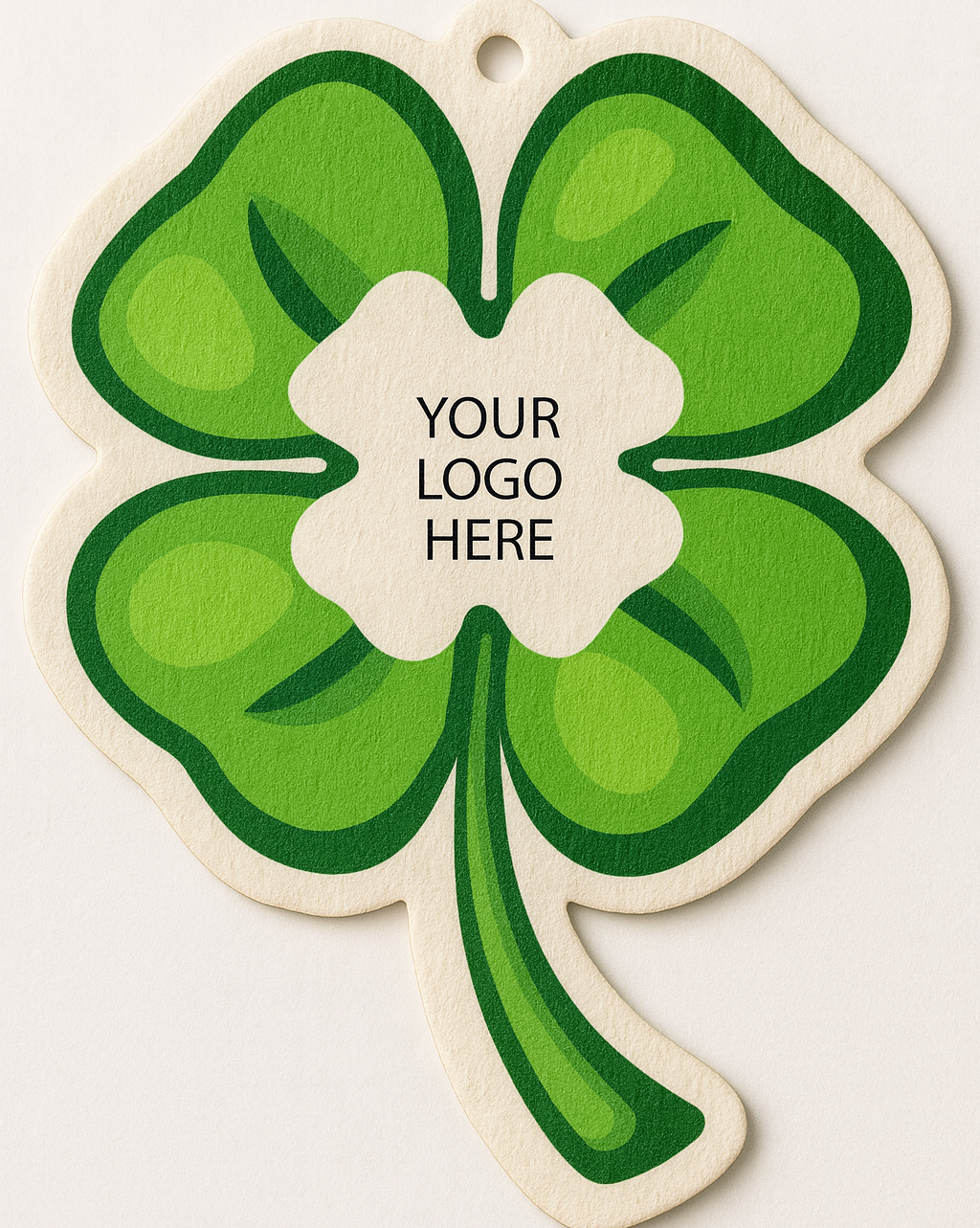 lucky clover four leaf clover air freshner USA flag in a heart for you carwash add your carwash logo to custom holiday carwash air fresheners