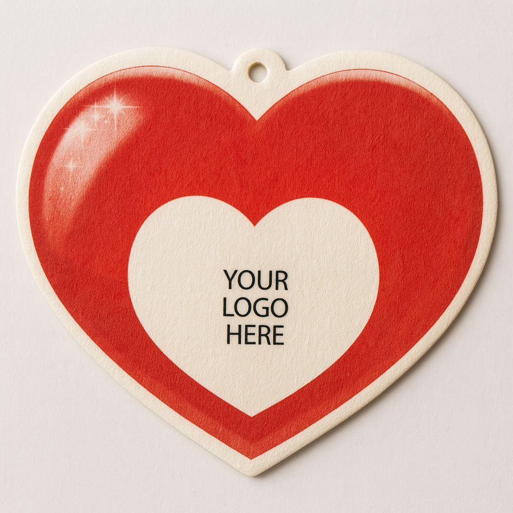 valentines day heart for yourcarwash add your carwash logo to custom holiday carwash air fresheners