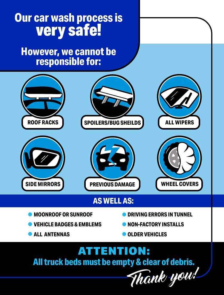 car wash disclaimer signs - buy now
