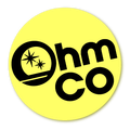 OhmCo  logo. Yellow and black. carwash website and marketing agencyt