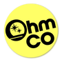 OhmCo  logo. Yellow and black. carwash website and marketing agencyt
