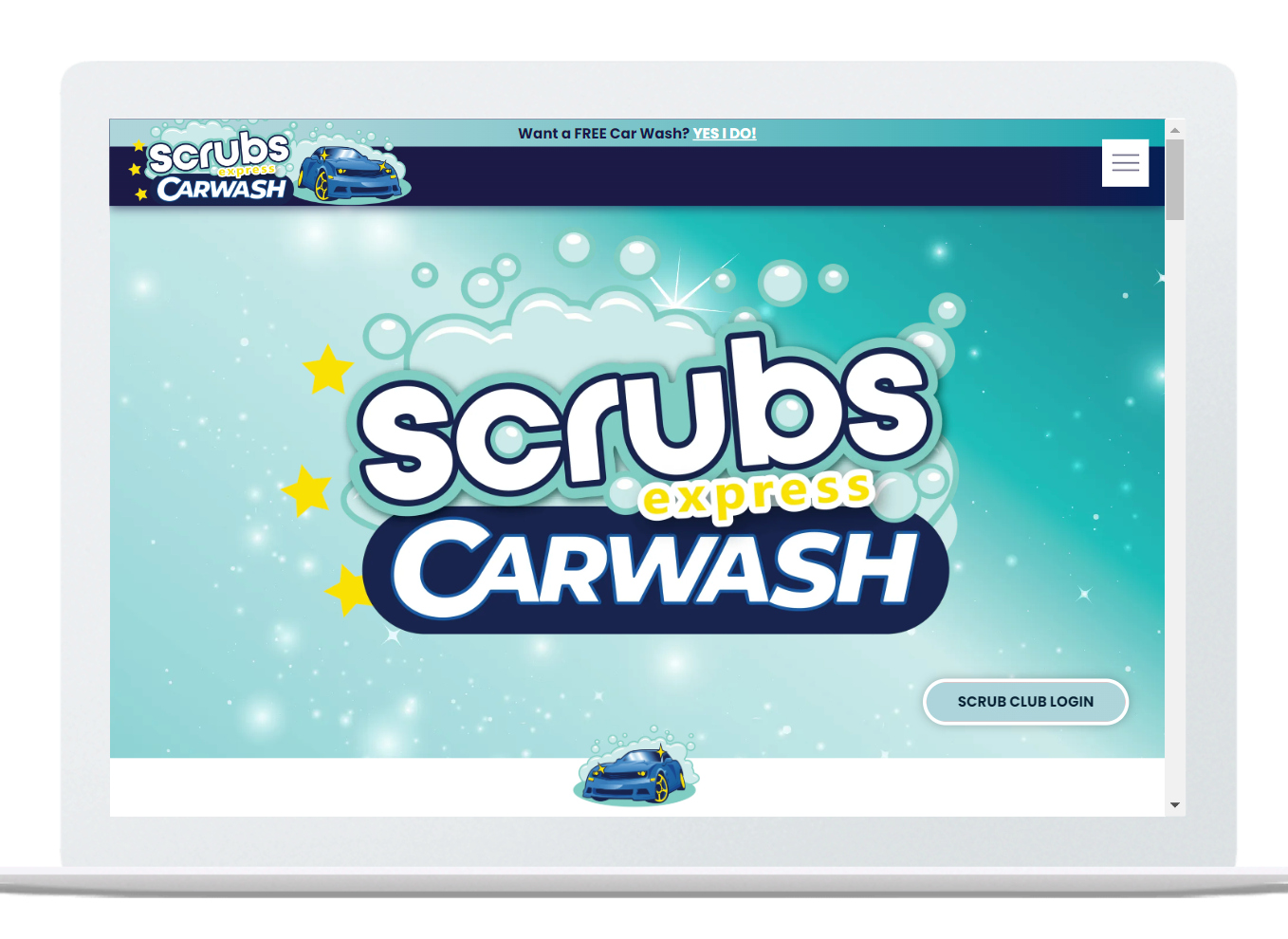 Scrubs an Express carwash with a carwash websites made by OhmCo, the best carwash websites in the wash and water treatment industry