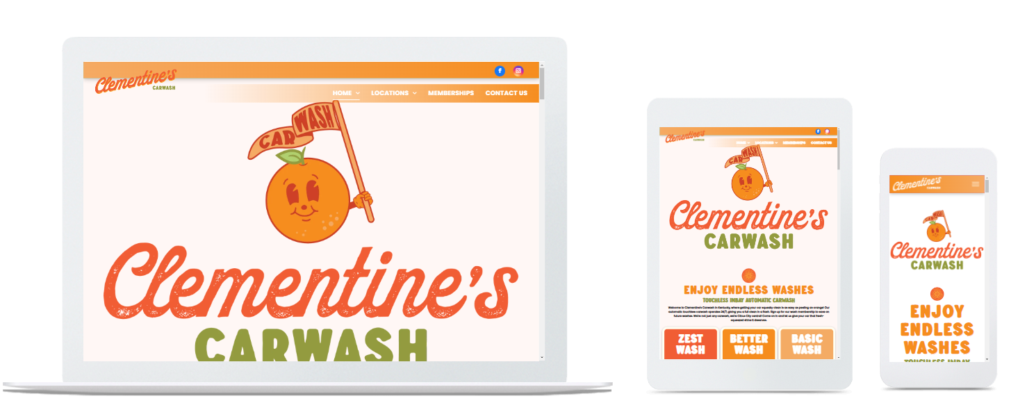 Clementine carwash website