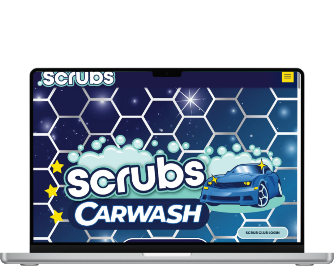 Scrubs an Express carwash with a carwash websites made by OhmCo, the best carwash websites in the wash and water treatment industry
