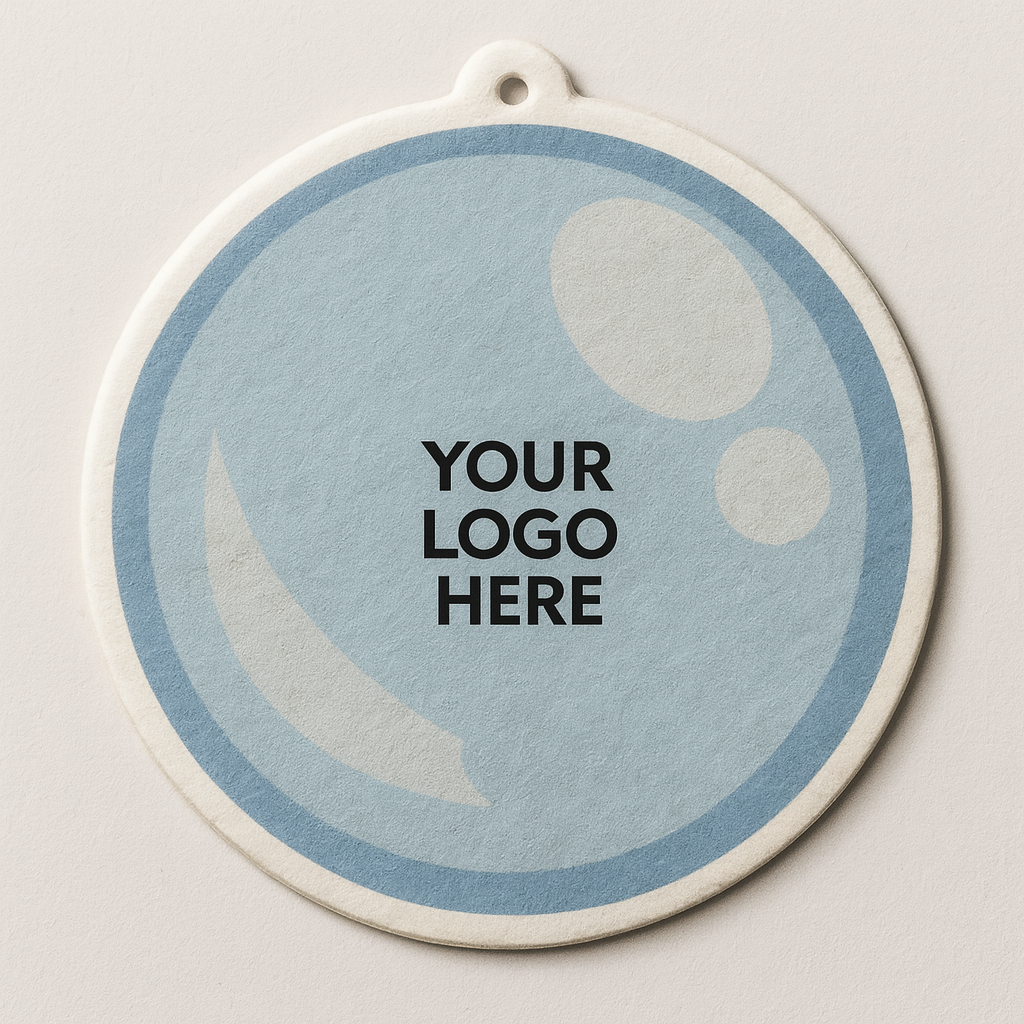 Bubble carwash air freshener add your carwash logo to custom holiday carwash air fresheners