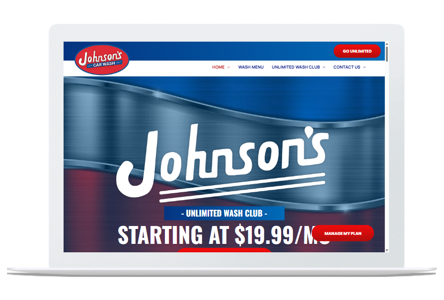 johnsons auto wash carwash website by ohmco