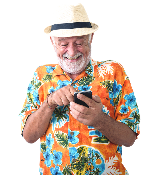 get unlimited social media marketing with OhmCo's Co.Lab social media marketing software happy guy using co.lab