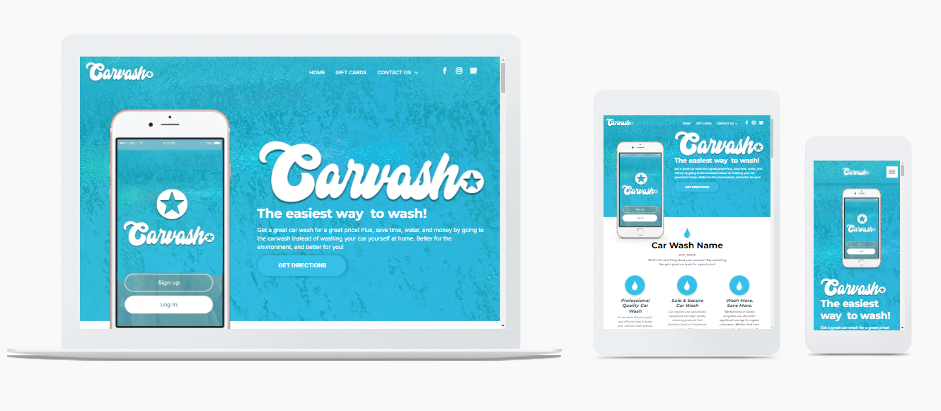 carwash website templates