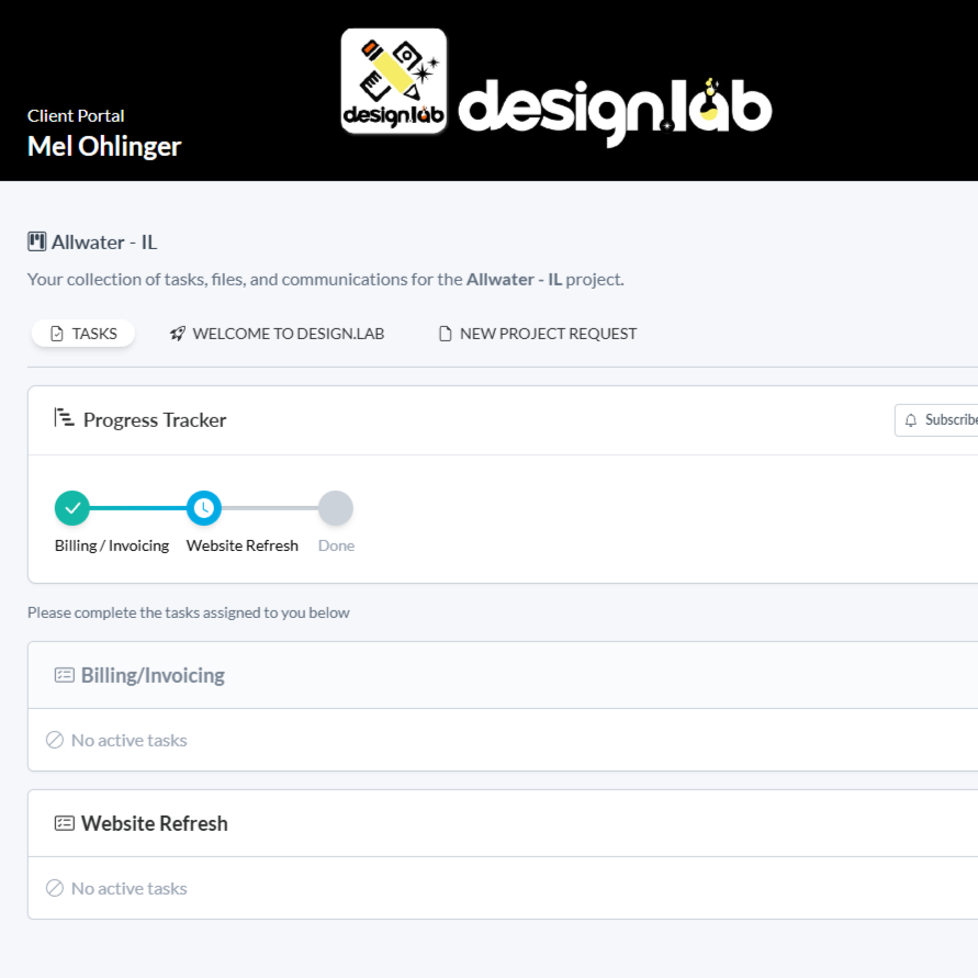We use our Design.Lab platform to organize your entire project so you can easily see progress, files, and what’s coming next.