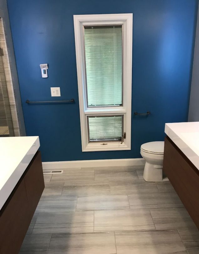 Interior bathroom construction