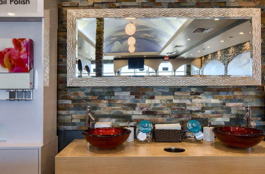 Nail spa vanities