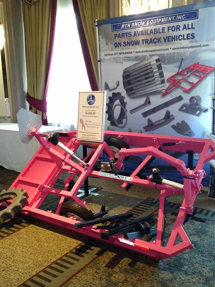 A display of parts available for all offroad snow track vehicles