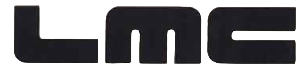 A black and white logo for lmc on a white background.