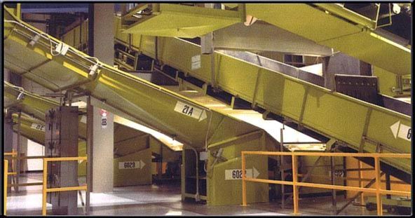 A conveyor belt with the number 52 on it