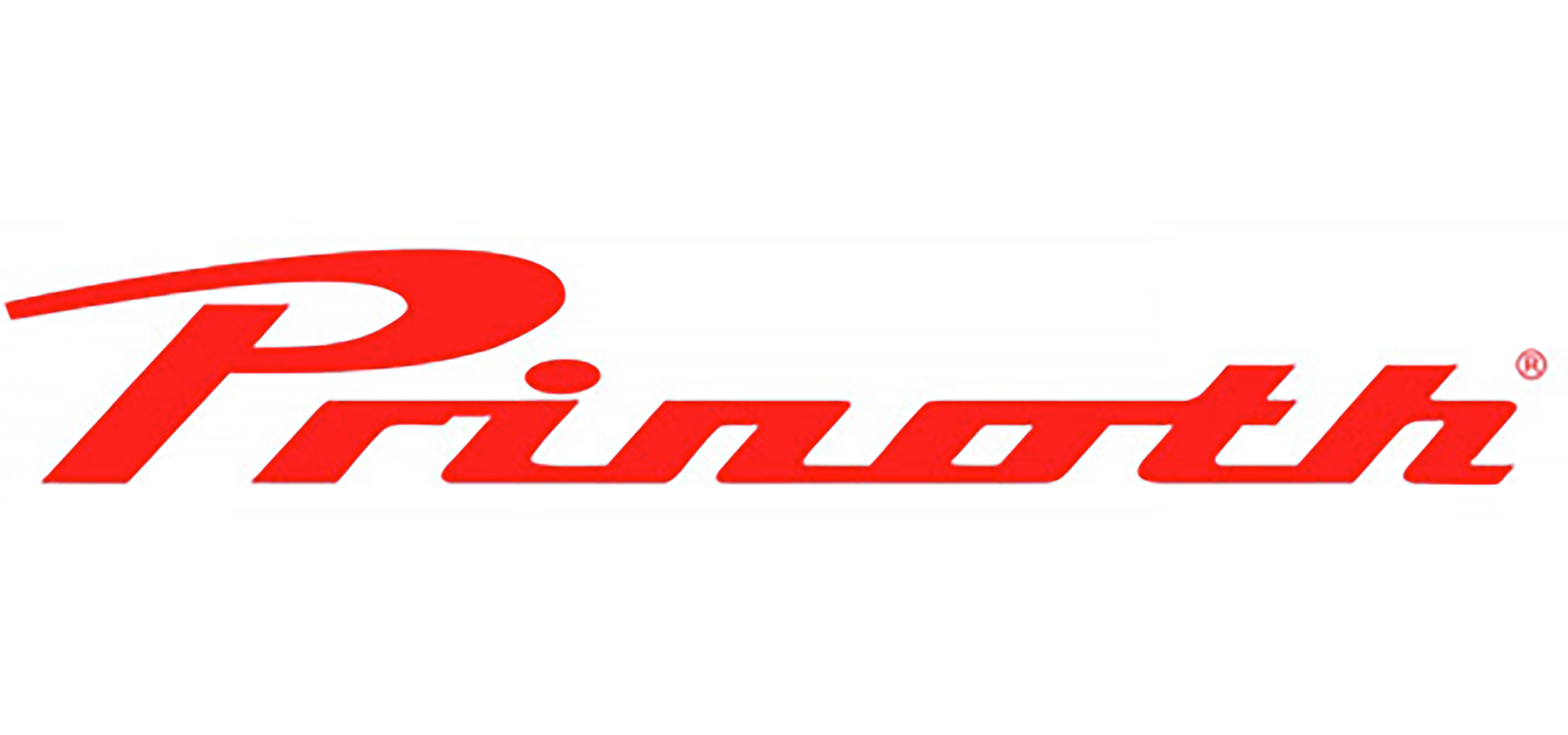 The logo for prinoth is red and white on a white background.