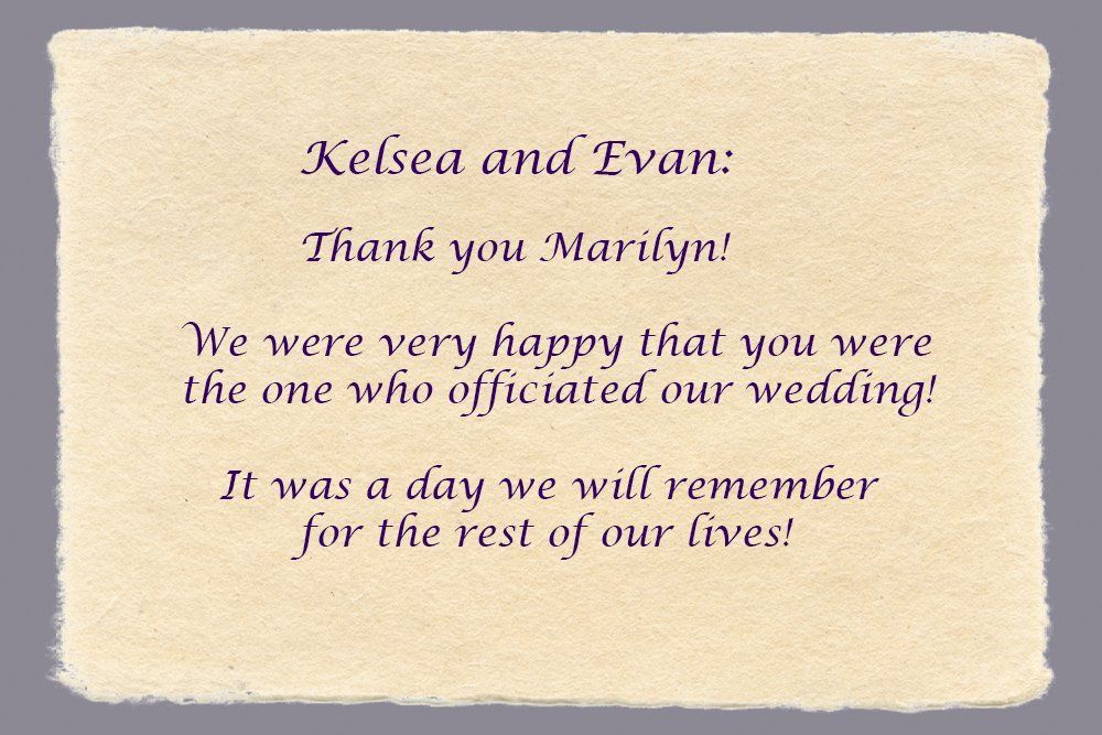 Kelsea and Evan's testimonial for Mdk Ceremonies