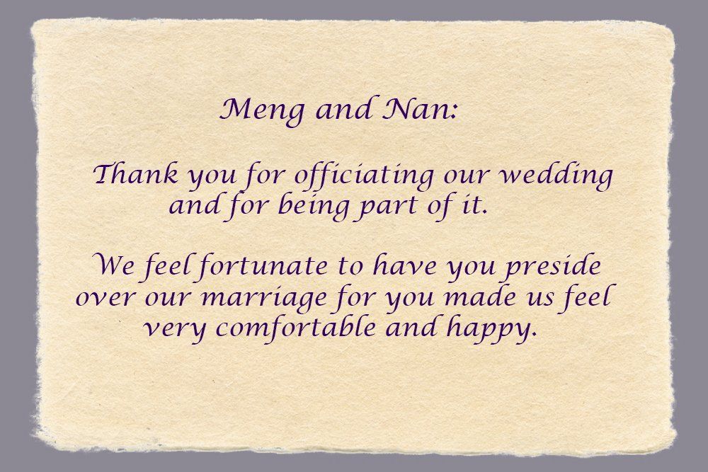 Meng and Nan's testimonial for Mdk Ceremonies