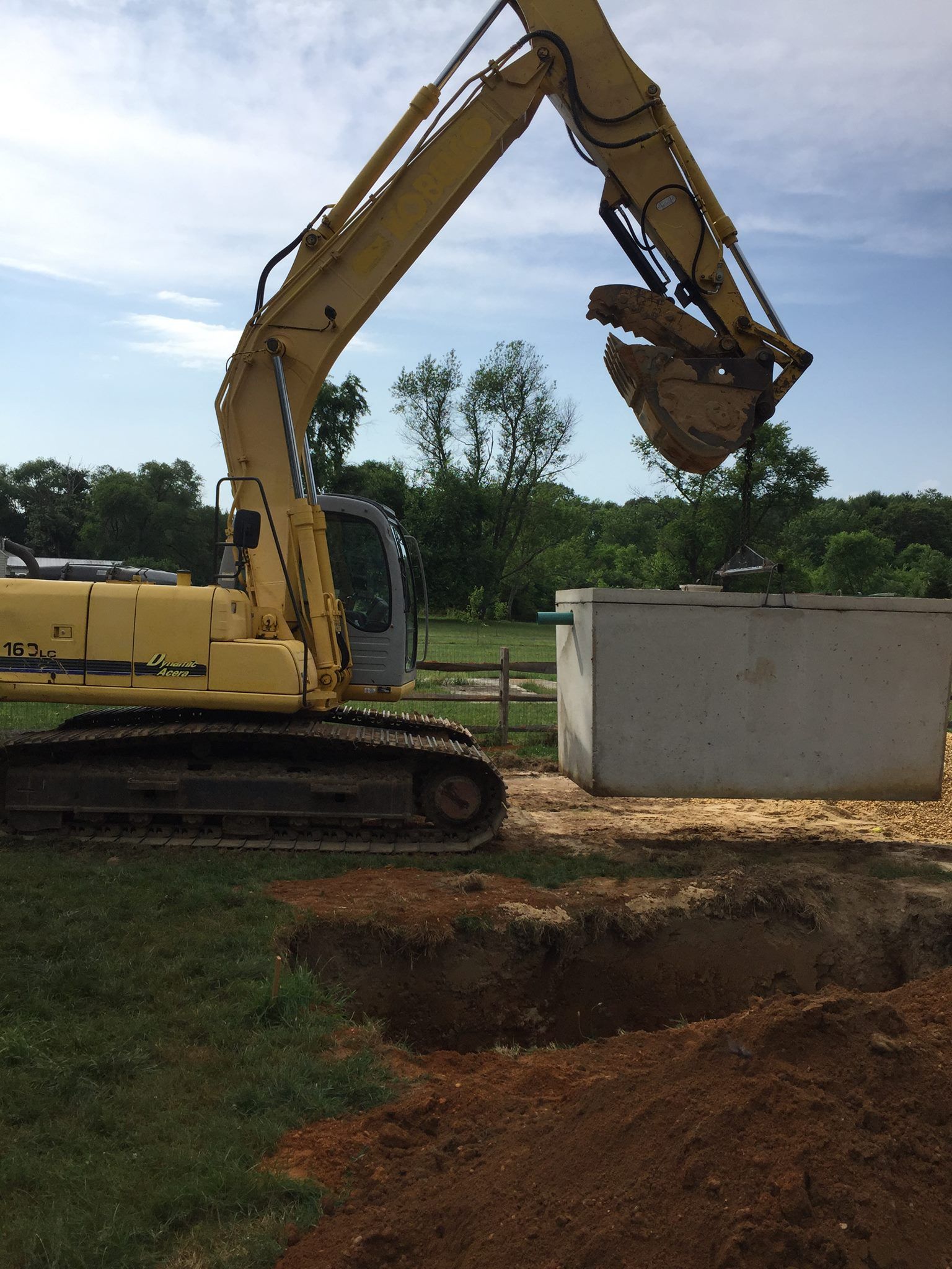 Installing Septic Tank — Newfield, NJ — Del Monte Waste Removal