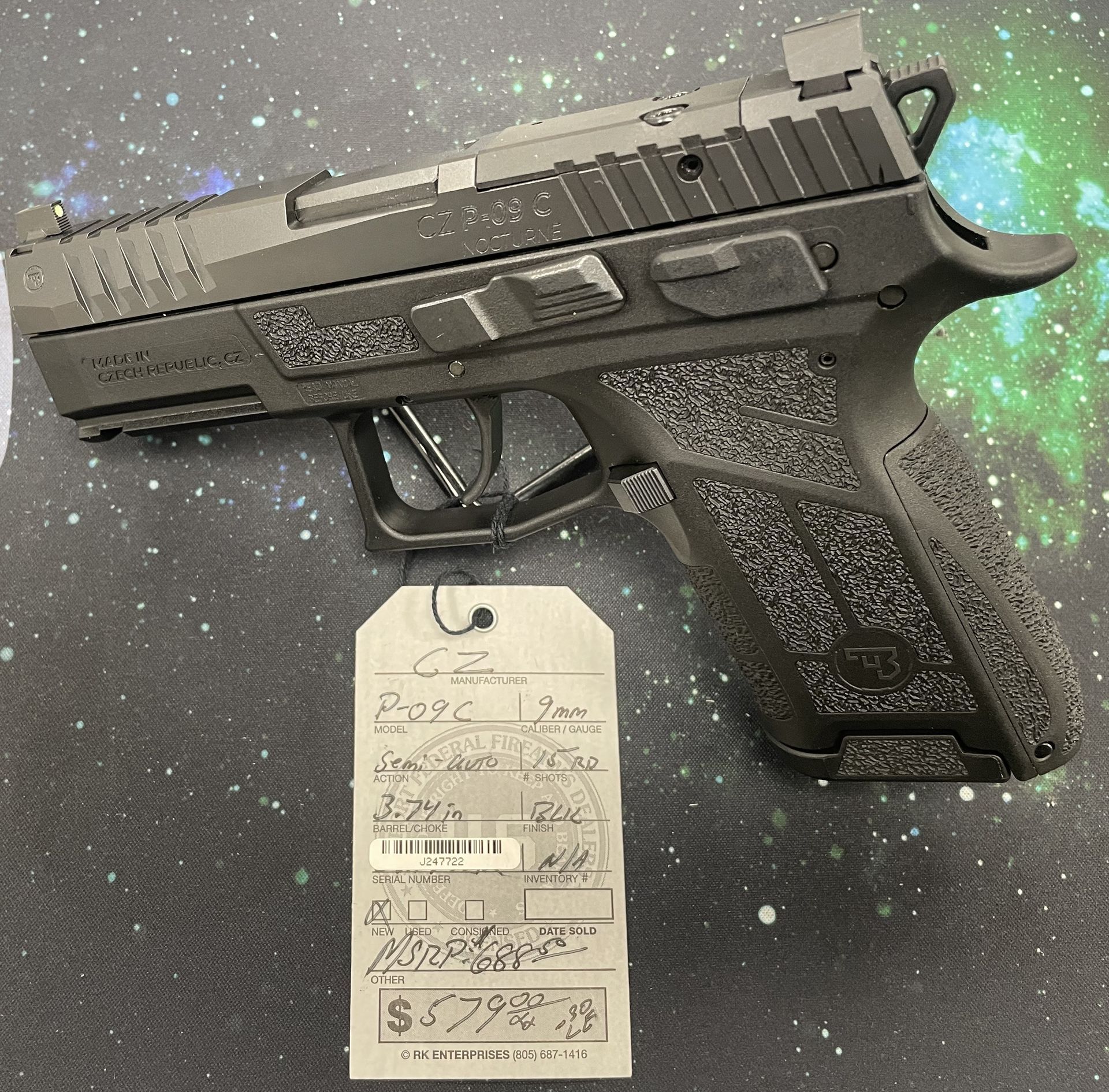 CZ-USA P-09 C Nocturne Compact Frame 9mm