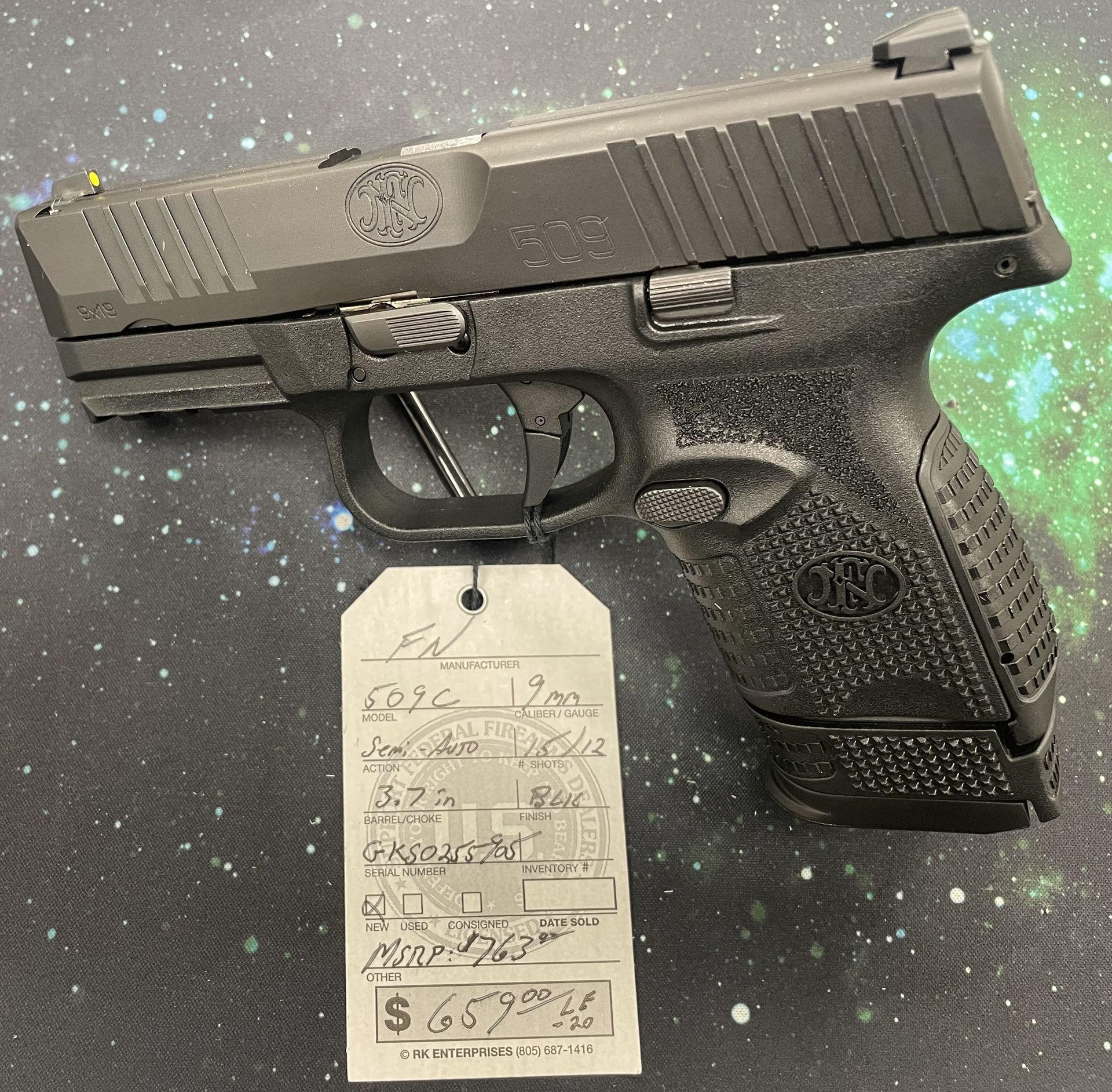 FN Compact Frame 9mm Luger 15+1/12+1, 3.70