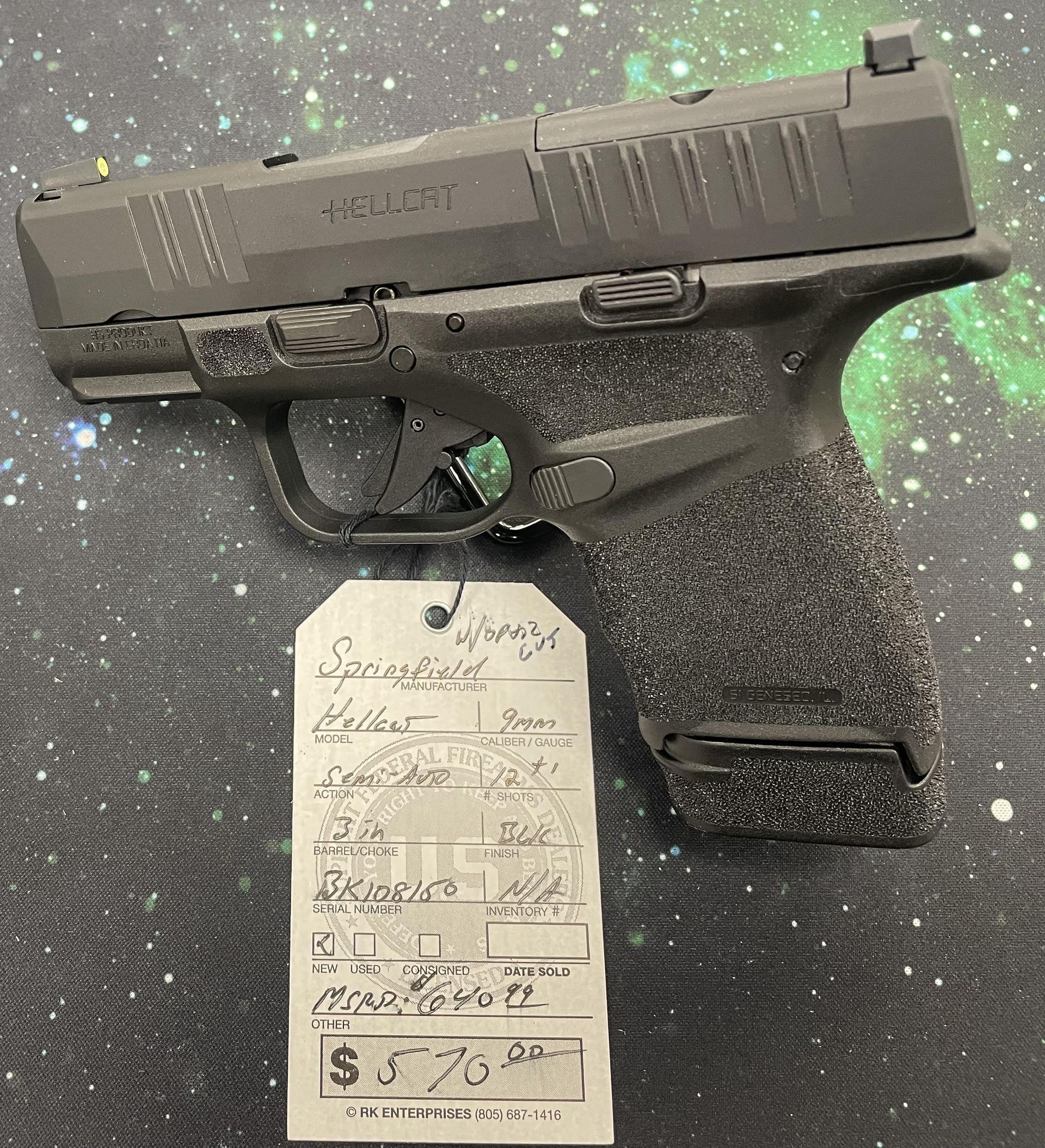 Springfield Armory Hellcat OSP Micro-Compact Frame 9mm Luger