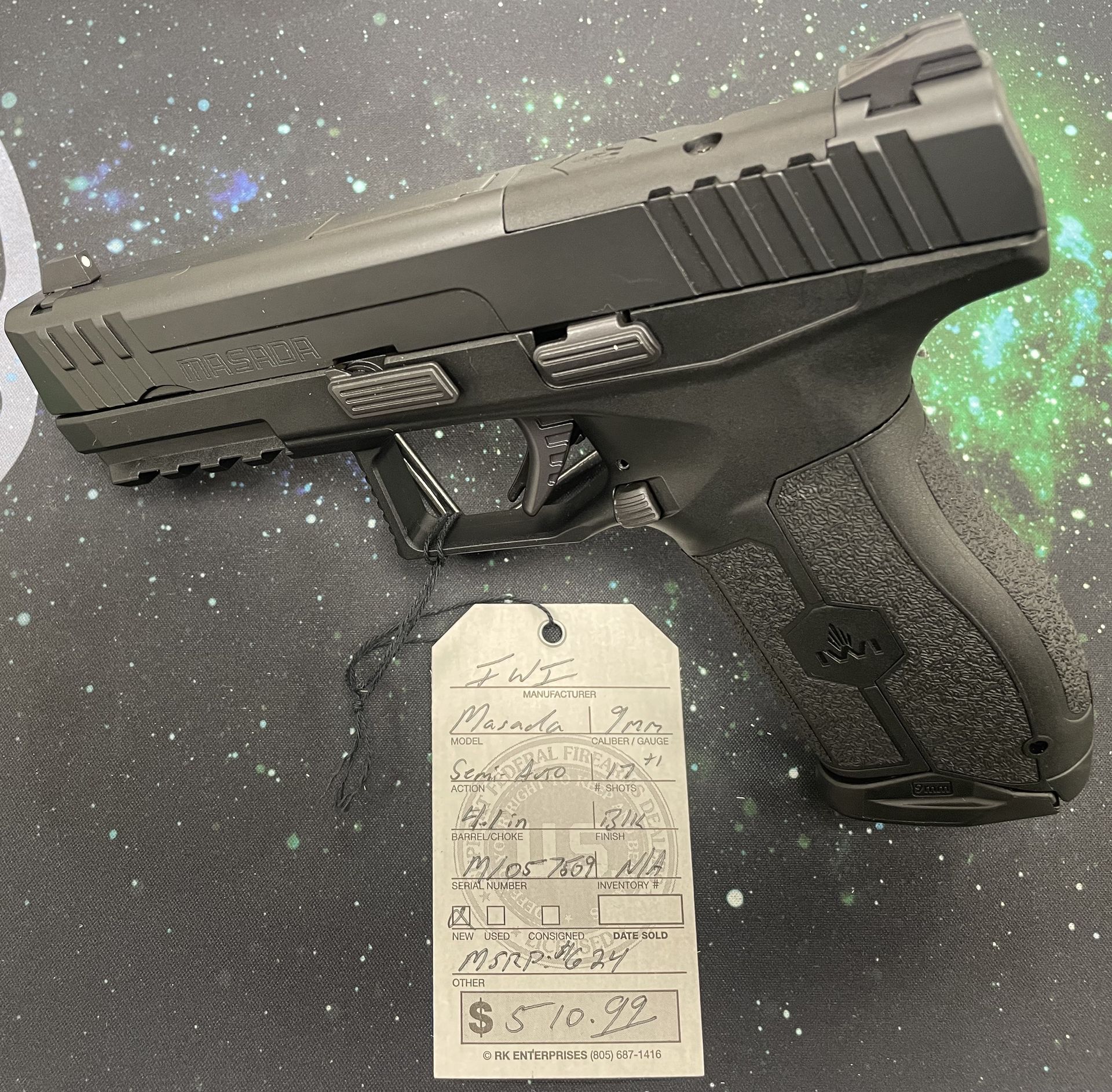 IWI US MASADA Full Size Frame 9mm
