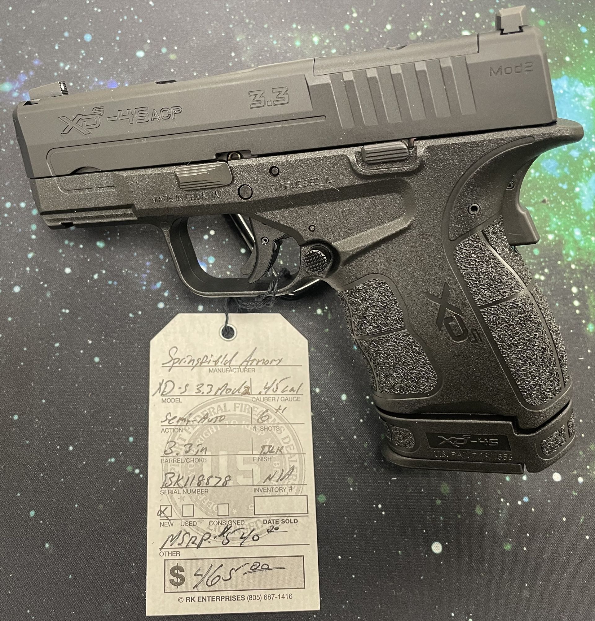 Springfield Armory XD-S Mod.2 OSP 45 ACP