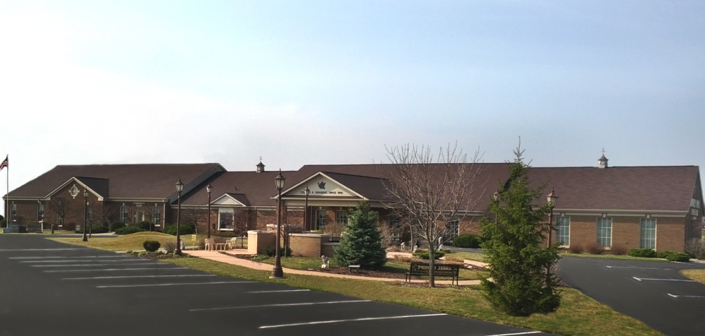 Exterior view of DeMoney-Grimes Funeral Home IN in Columbia City, IN.