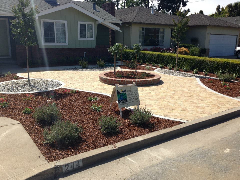 Front Yard With Quilici Gardening Sign — Santa Cruz, CA — Quilici Gardening