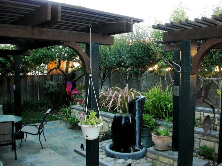 Patio With Fountain — Santa Cruz, CA — Quilici Gardening