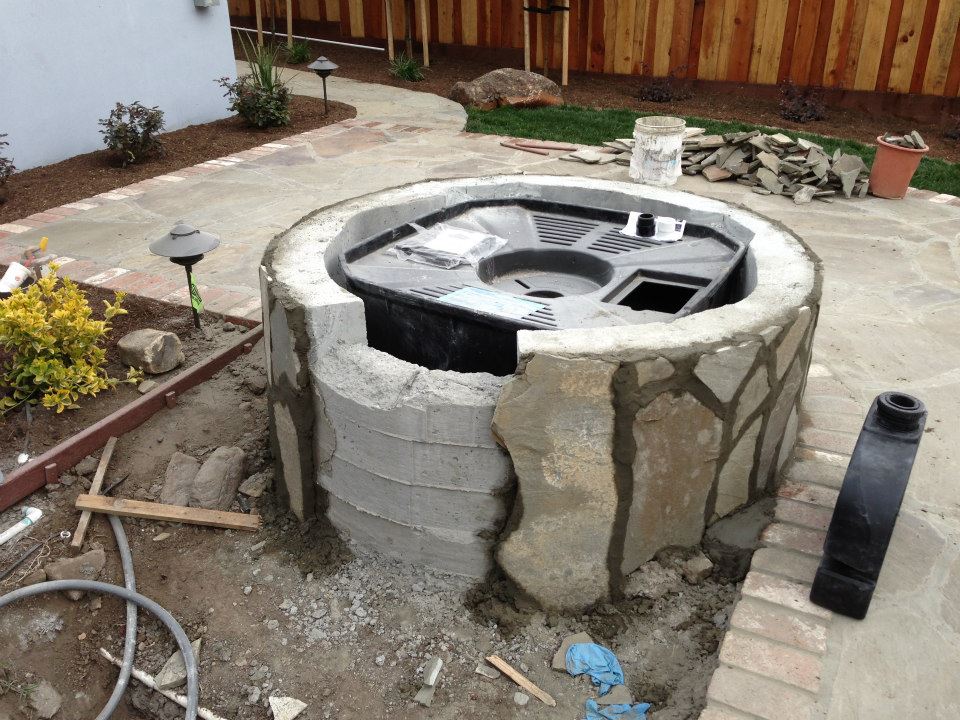 Fountain In Progress — Santa Cruz, CA — Quilici Gardening
