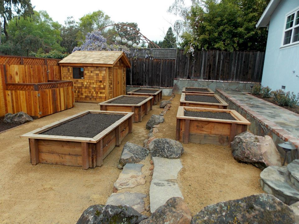 Plant Boxes At The Backyard — Santa Cruz, CA — Quilici Gardening