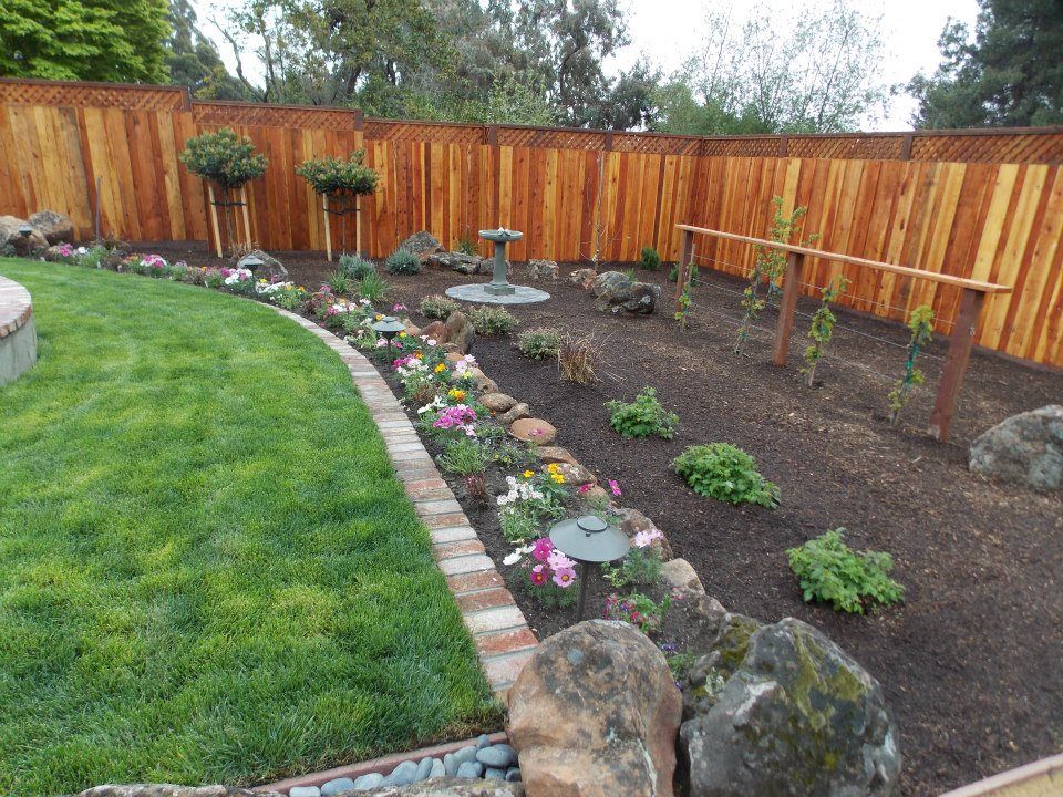 Wooden Fence With A Clean Back Yard — Santa Cruz, CA — Quilici Gardening