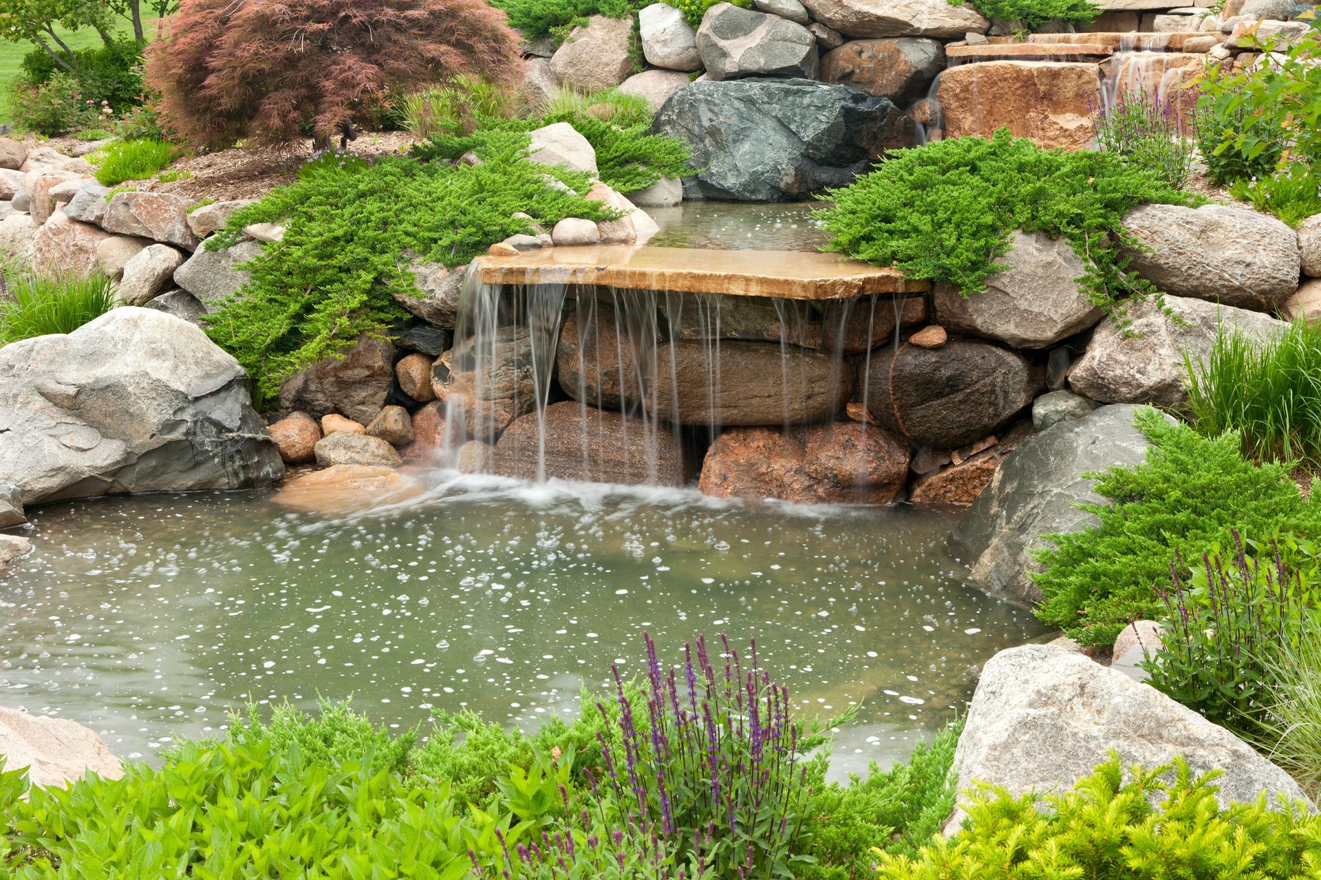 Beautiful ponds In Front Yard — Santa Cruz, CA — Quilici Gardening