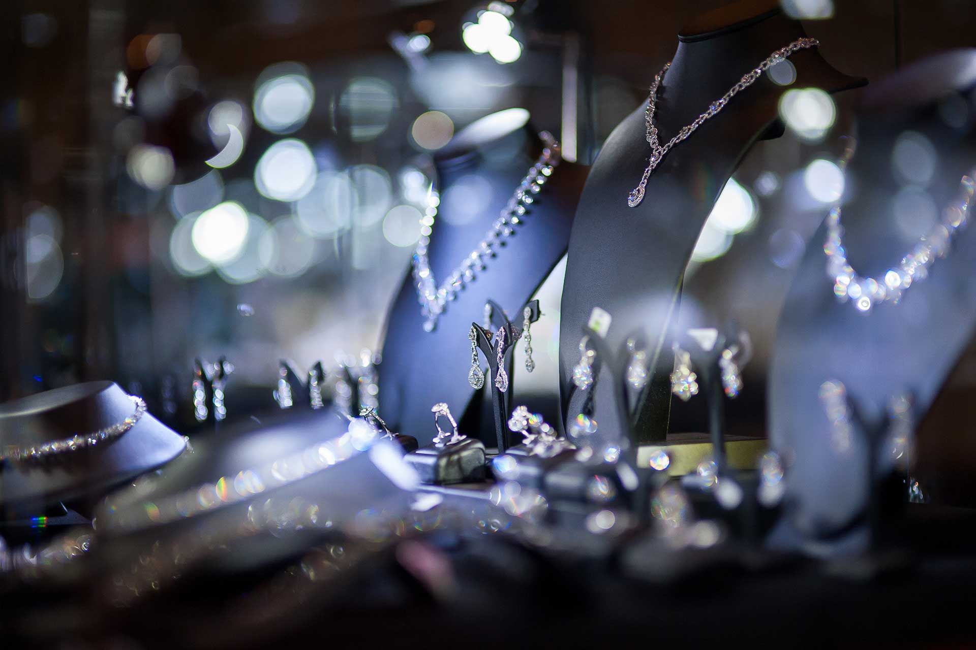 fine jewelry window display