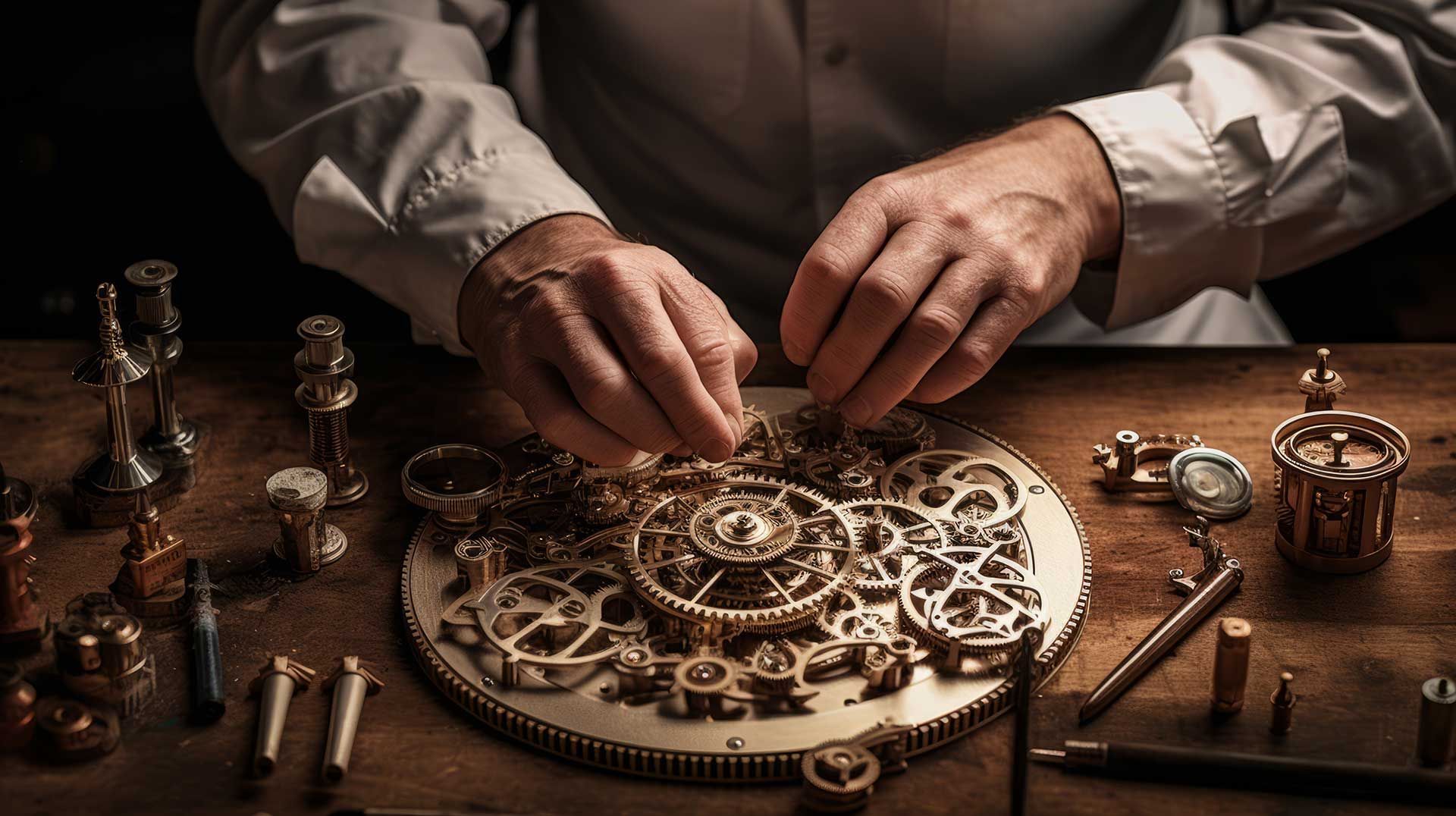 The Artistry of a Clockmaker's Hands