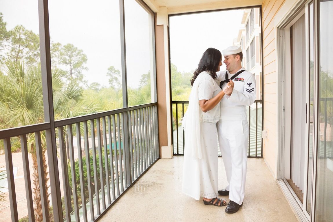 a couple on their porch